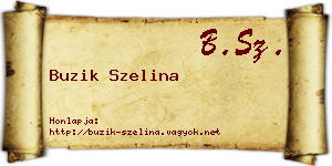 Buzik Szelina névjegykártya